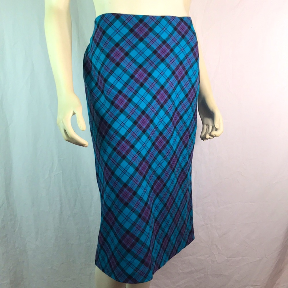 Warehouse wool plaid skirt, size 10, EUC